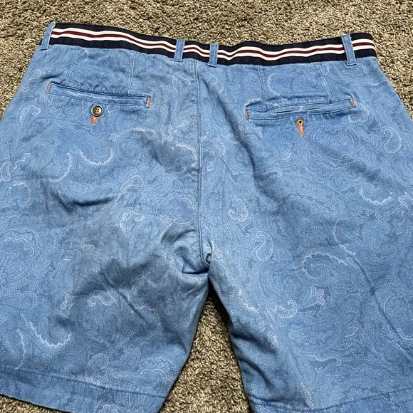 Tallia Shorts Men’s‎ Shorts size 36 Blue w/ Paisley print stretch casual shorts - Picture 6 of 8